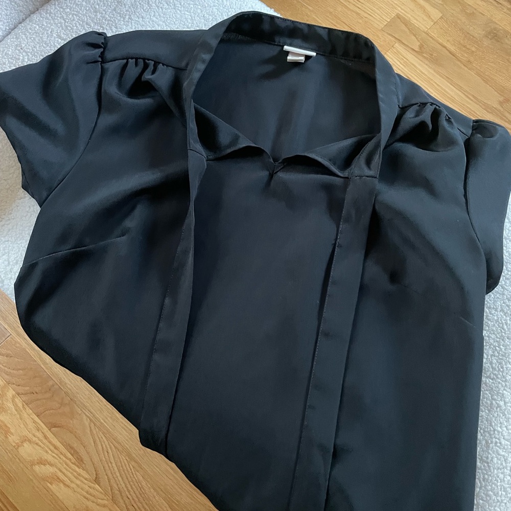 Black Silk Dress Shirt with Ties Size M Target/Merida Brand